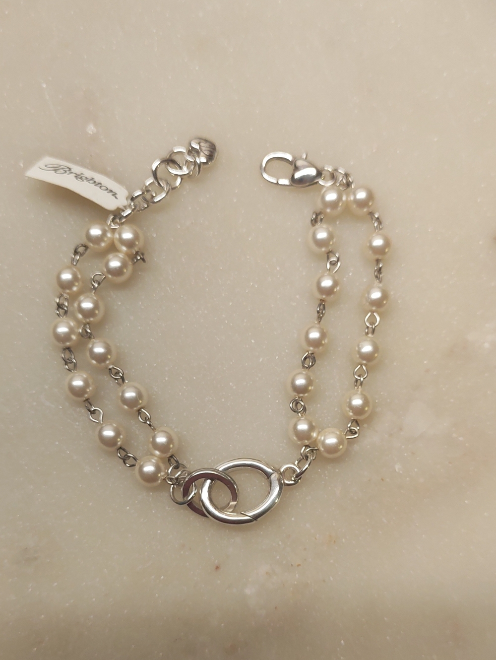NEW! Brighton Victoria Charm Bracelet Silver/Pearls With Charm Loop JF6040 - Picture 12 of 15